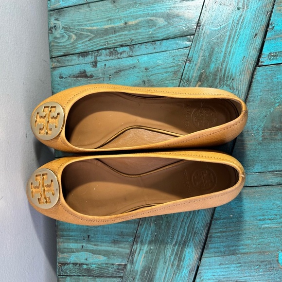 Tory Burch Tan Leather Chelsea Ballet Flats Size 11M - Picture 3 of 16